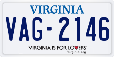 VA license plate VAG2146