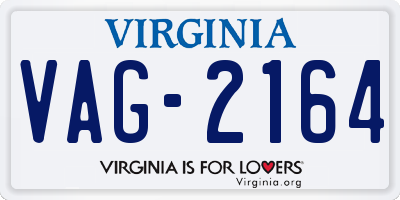 VA license plate VAG2164