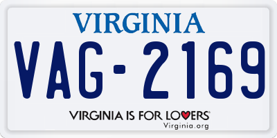 VA license plate VAG2169