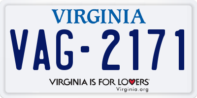 VA license plate VAG2171