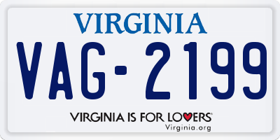 VA license plate VAG2199