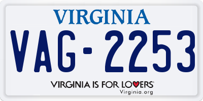 VA license plate VAG2253