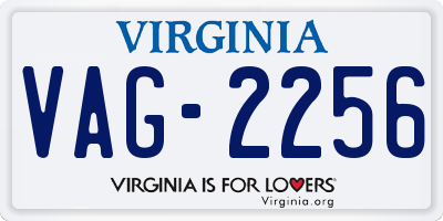 VA license plate VAG2256