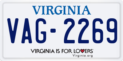 VA license plate VAG2269