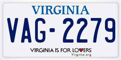 VA license plate VAG2279