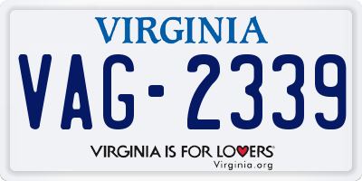 VA license plate VAG2339