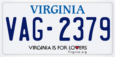VA license plate VAG2379