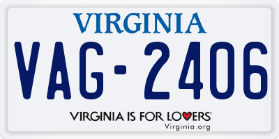 VA license plate VAG2406