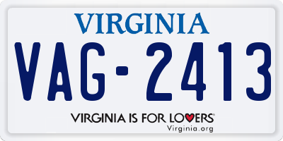 VA license plate VAG2413
