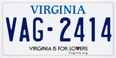 VA license plate VAG2414