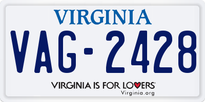 VA license plate VAG2428