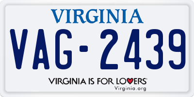 VA license plate VAG2439