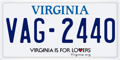 VA license plate VAG2440