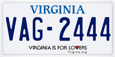VA license plate VAG2444