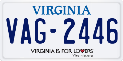 VA license plate VAG2446