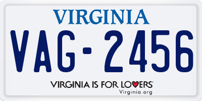 VA license plate VAG2456