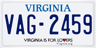 VA license plate VAG2459