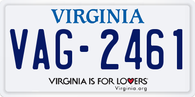 VA license plate VAG2461