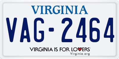 VA license plate VAG2464