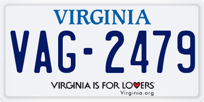 VA license plate VAG2479