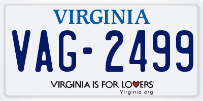 VA license plate VAG2499