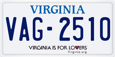 VA license plate VAG2510