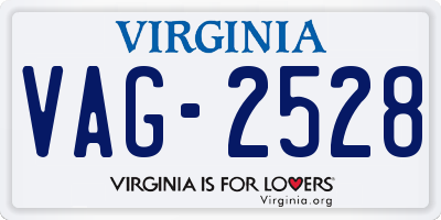 VA license plate VAG2528