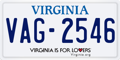 VA license plate VAG2546