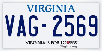 VA license plate VAG2569