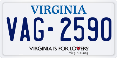 VA license plate VAG2590