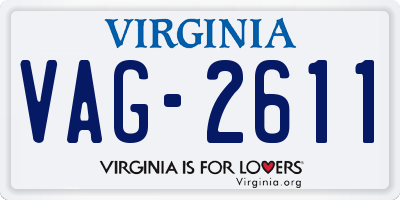 VA license plate VAG2611