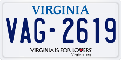 VA license plate VAG2619