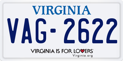 VA license plate VAG2622