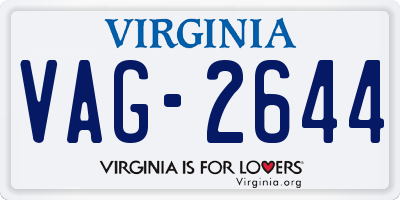 VA license plate VAG2644