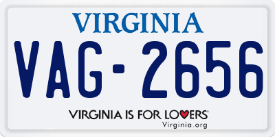 VA license plate VAG2656
