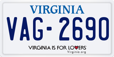 VA license plate VAG2690