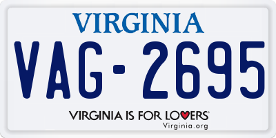 VA license plate VAG2695