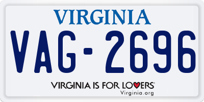 VA license plate VAG2696