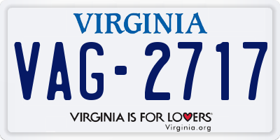 VA license plate VAG2717