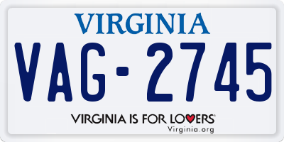 VA license plate VAG2745