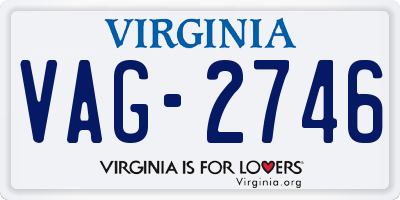 VA license plate VAG2746