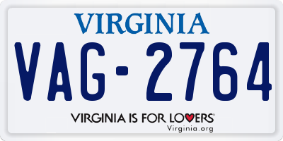 VA license plate VAG2764