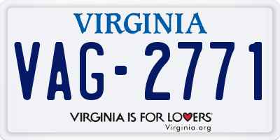 VA license plate VAG2771
