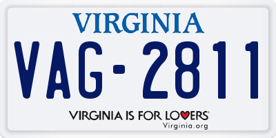 VA license plate VAG2811
