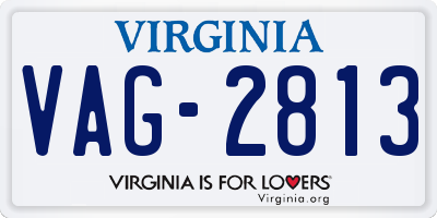 VA license plate VAG2813