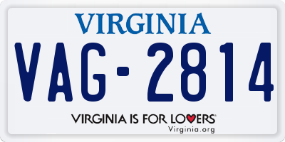 VA license plate VAG2814
