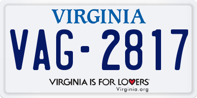 VA license plate VAG2817