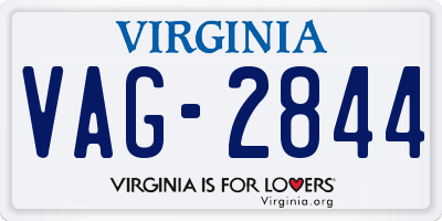 VA license plate VAG2844