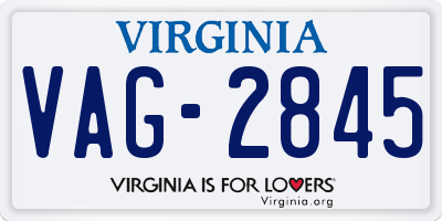 VA license plate VAG2845