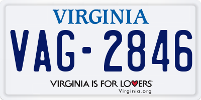 VA license plate VAG2846